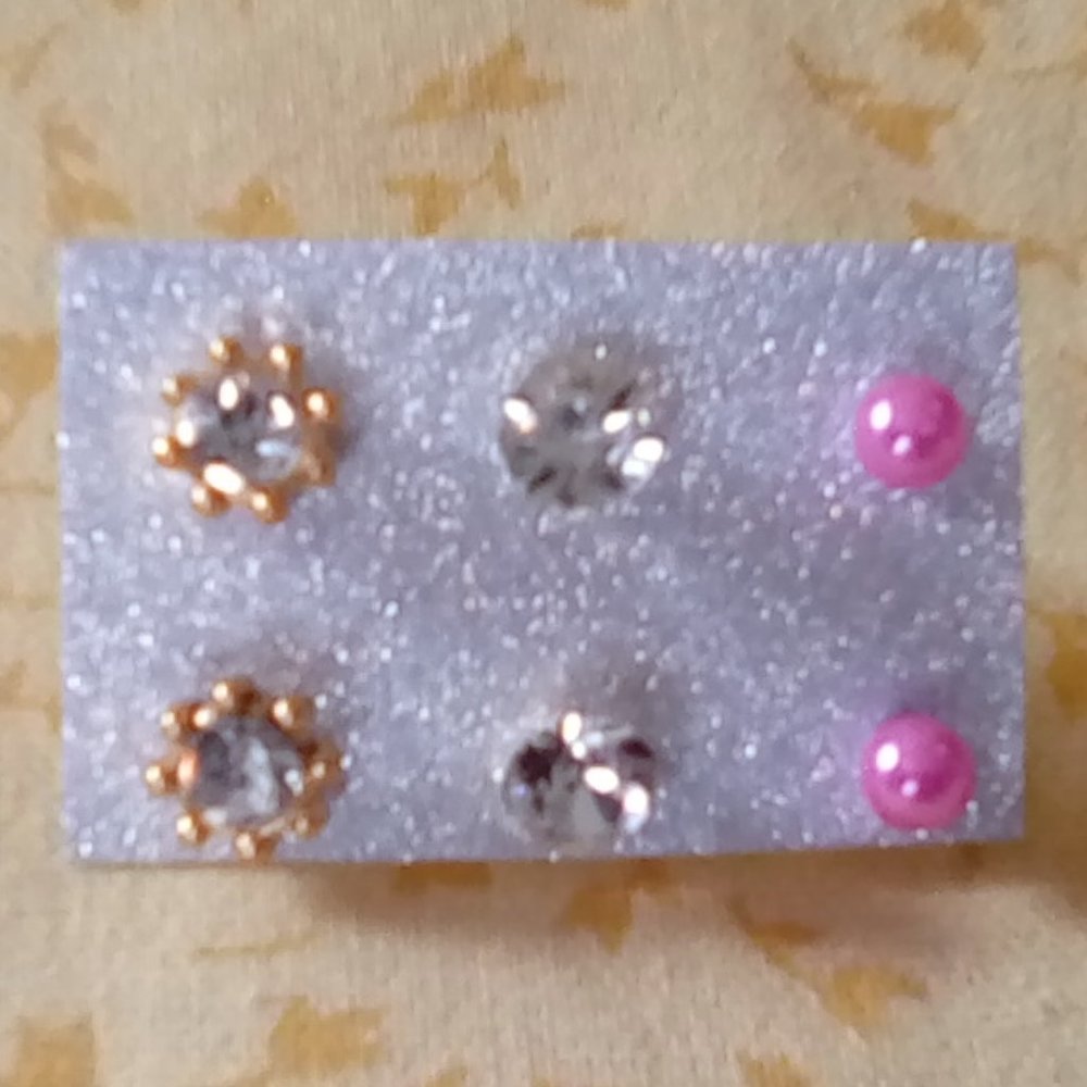 Sparkly Trio of Earrings